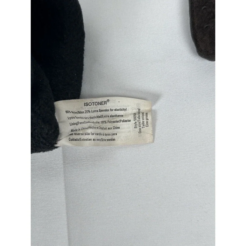 Vintage Isotoner Women's Brown Faux Suede Leather Driving Gloves 56058 One Size